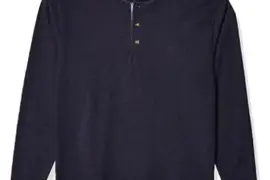 Hanes Men's Beefy Long Sleeve Henley Shirt