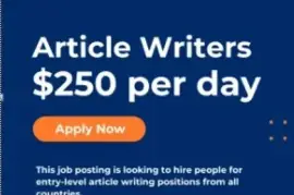 $250 per day - Amazon Writing Assistant Job