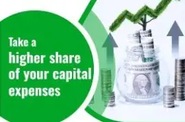 Take a higher share of your capital expenses