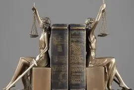 Legal Themed Resin Brass Bookend Home Office Decor
