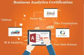 Business Analytics Certification in Laxmi Nagar, Delhi, Noida, Gurgaon, SLA Institute, Tableau, Power BI, R & Python Course with 100% Job, 