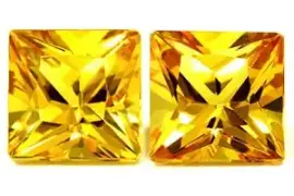 Shop Sapphire Square Matched Pair Yellow Gemstones