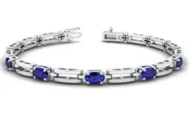 Best Blue Oval Sapphire Bracelet (1.70 Carats)