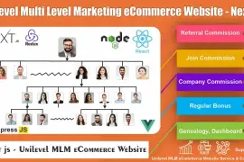 Next js and React js - MLM Commerce Website 