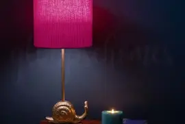 The Glimpse Hot Pink Snail Table Lamp 
