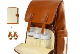 Leather Nappy Bag Backpacks for Busy Moms